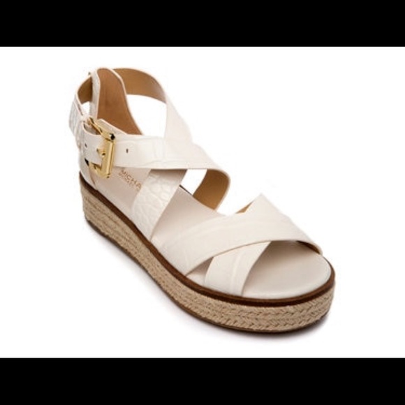 Michael Kors Shoes - BRAND NEW!! Michael Kors White Darby Sandals